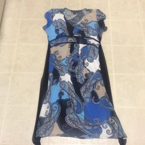 Blue Paisley Tie Dress